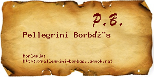 Pellegrini Borbás névjegykártya
